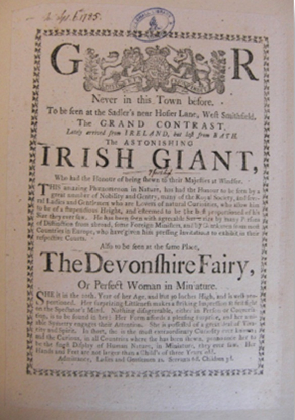 Bartholomew Fair playbill, 1790