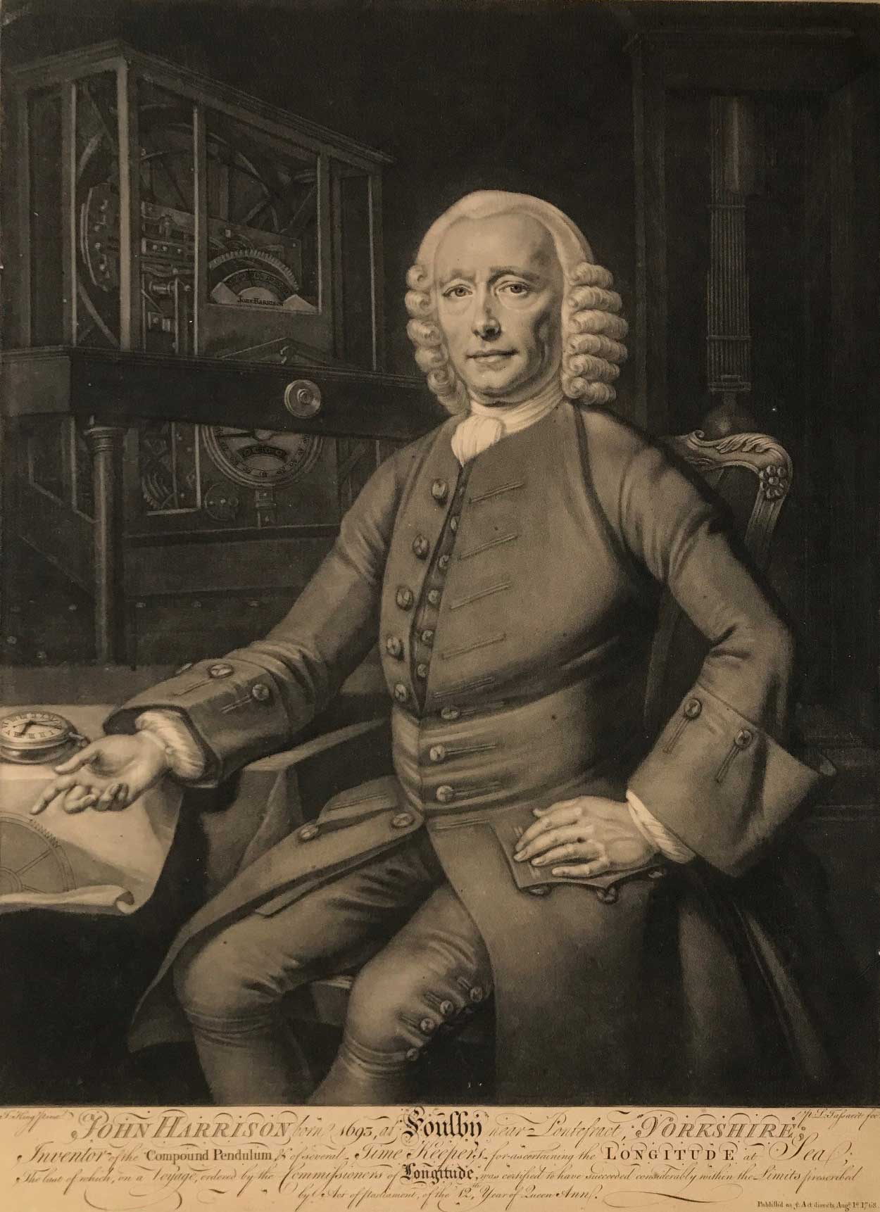 Portrait of John Harrison from the Clockmakers’ Company portrait collection, 1768